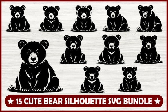 A 15 SVG Bear Bundle for Illustrations and Graphics