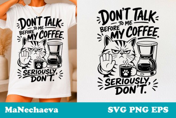 A Business Review of the 'Before Coffee' Cat Graphics