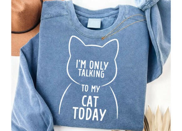 A Funny Cat SVG for T‑Shirt Graphics and Design Bundles