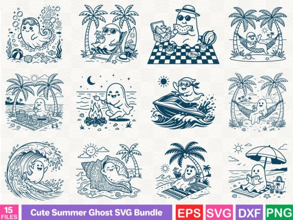 A Ghostly Summer SVG Bundle for Your Blog Graphics