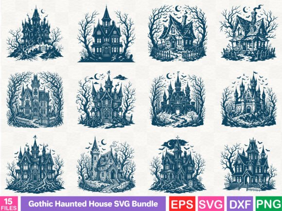 A Gothic Haunted House Graphic: A Brand Designer's Review