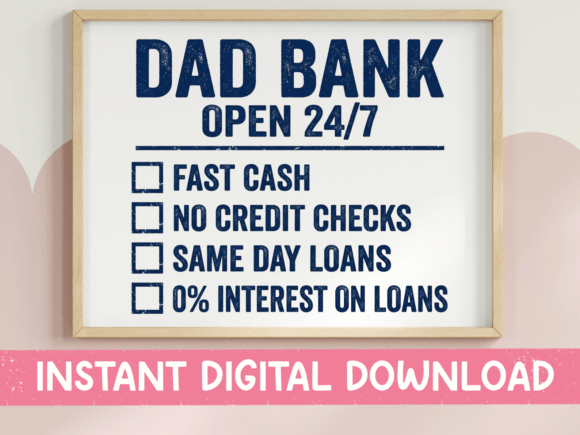 A Minimal Dad Bank Checklist Graphic for Editorial Use