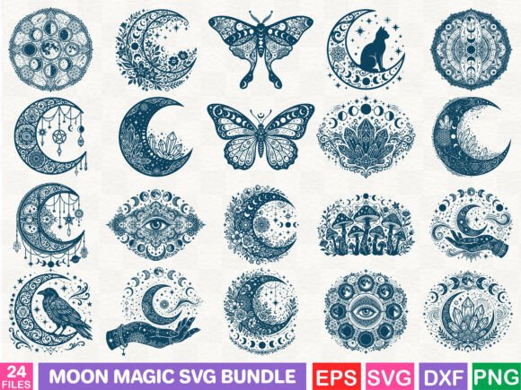 A Moon Magic Graphics Bundle for Brand Design