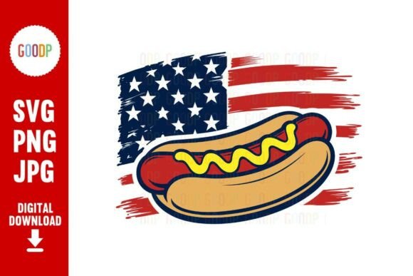 A Patriotic Hot Dog SVG for Authentic Americana Graphics