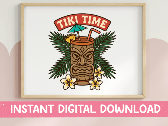A Tiki Time SVG Graphic for Authentic T‑Shirt Designs