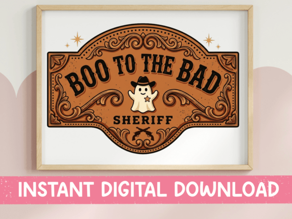 Boo to the Bad Sheriff SVG: A Bold Graphics Asset for T-Shirt Designs