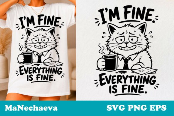 Brand Designer Review: Sarcastic Cat Quote Graphics for T-Shirt Designs