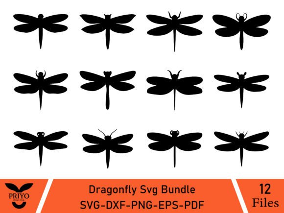 Dragonfly Svg Bundle: Versatile Graphics for Modern Creators