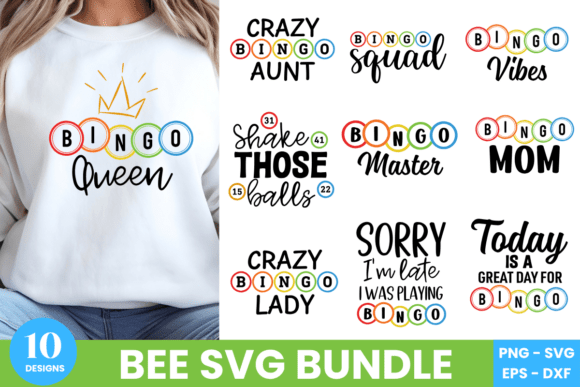 Elevate Your Content with Playful Bingo Graphics for T-Shirts