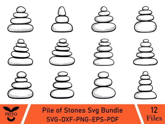 Evaluating Pile of Stones Svg Bundle for Embroidery Projects