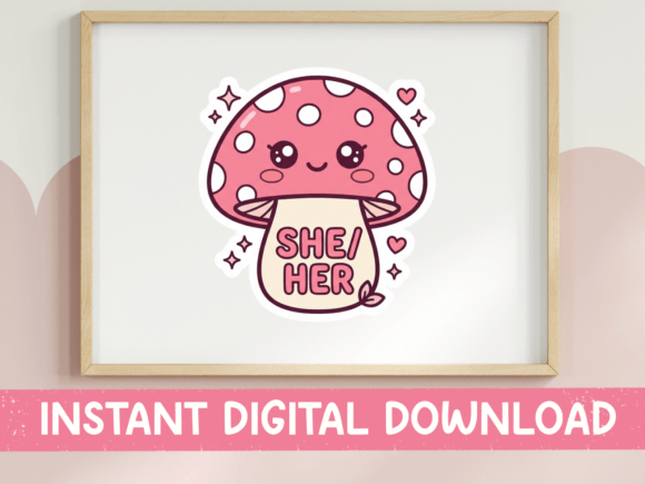 Evaluating the She Her Mushroom Graphic for T-Shirt Designs