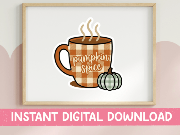 Pumpkin Spice Mug Art: A Cozy Graphic for Seasonal Products