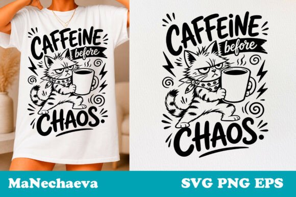 Sarcastic Cat Quote: Caffeine Chaos Embroidery Review