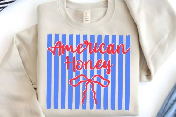 Trendy Striped American Honey Graphics for T-Shirt Designs